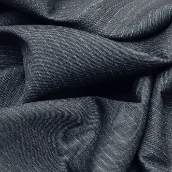 Macro of grey wool hopsack weave.