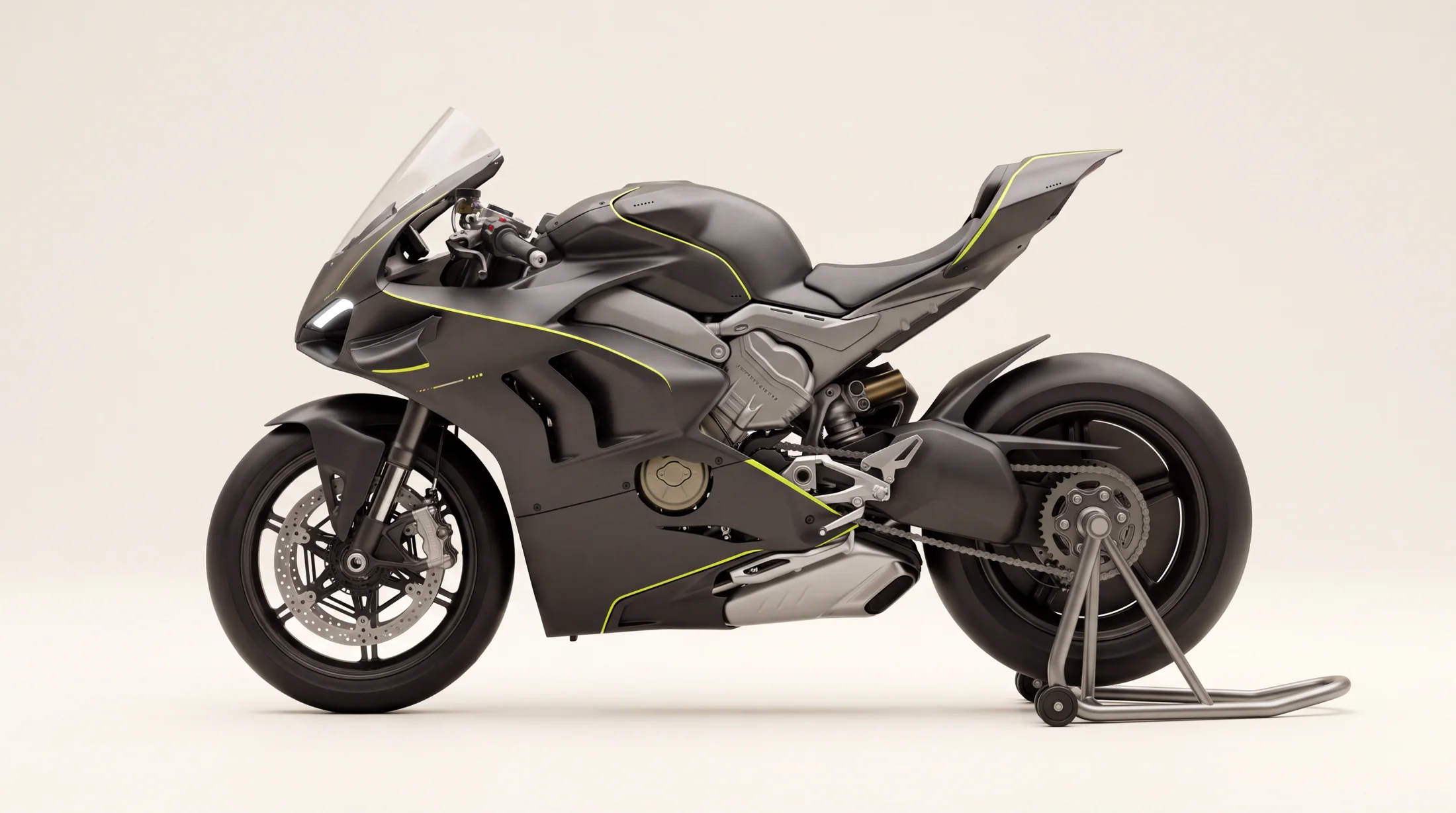 GYRE APEX hypersport in exact left side profile on a bone-white background, shown as an engineering plate